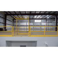 Barri&egrave;re de s&eacute;curit&eacute; pour mezzanine, 68-1/2" lo x 42" ha, 80-1/16" &eacute;lev&eacute;e, Jaune OSI Industrial Sales