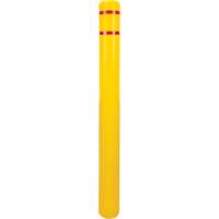 Polyethylene Bollard Cover, 4-1/2" Dia. x 52" L, Red/Yellow OSI Industrial Sales