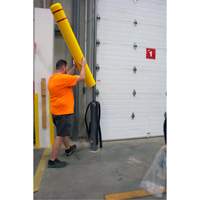 Polyethylene Bollard Cover, 4-1/2" Dia. x 52" L, Red/Yellow OSI Industrial Sales