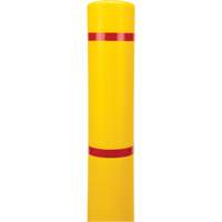 Polyethylene Bollard Cover, 4-1/2" Dia. x 64" L, Red/Yellow OSI Industrial Sales
