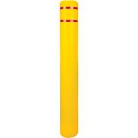 Polyethylene Bollard Cover, 6-5/8" Dia. x 52" L, Red/Yellow OSI Industrial Sales