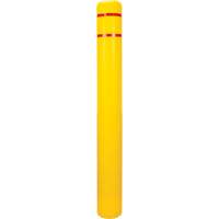 Polyethylene Bollard Cover, 6-5/8" Dia. x 60" L, Red/Yellow OSI Industrial Sales