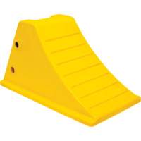 Wheel Chocks with Aluminum Tread, Polyurethane, Safety Yellow, 11-1/4" W x 21" D x 12-1/4" H OSI Industrial Sales