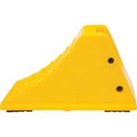 Wheel Chocks with Rubber Tread, Polyurethane, Yellow, 11-1/4" W x 21" D x 12-1/4" H OSI Industrial Sales