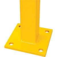 Corner Post for Light-Duty Guard Rails, Steel, 42" H, Safety Yellow OSI Industrial Sales
