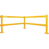 Lift-Out Guard Rail, Steel, 3' L x 4" H, Safety Yellow OSI Industrial Sales