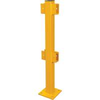 In-Line Post for Light-Duty Guard Rails, Steel, 42" H, Safety Yellow OSI Industrial Sales