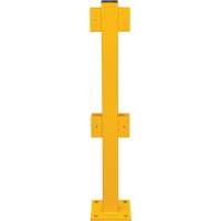 In-Line Post for Light-Duty Guard Rails, Steel, 42" H, Safety Yellow OSI Industrial Sales