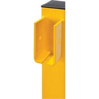 Corner Post for Light-Duty Guard Rails, Steel, 42" H, Safety Yellow OSI Industrial Sales