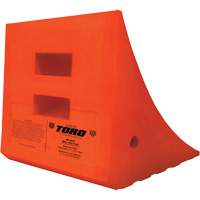 70 Ton Large Equipment Wheel Chock, Urethane, Orange OSI Industrial Sales