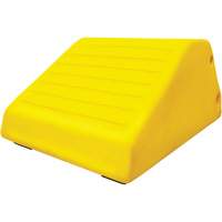 255 Ton Large Equipment Wheel Chock with Handle & Hole, Urethane, Yellow OSI Industrial Sales