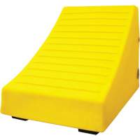 400 Ton Large Equipment Wheel Chock with Handle & Hole, Urethane, Yellow OSI Industrial Sales