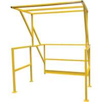 Mezzanine Safety Gate, 70" L x 77" H, 78" Raised, Yellow OSI Industrial Sales