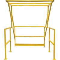 Mezzanine Safety Gate, 70" L x 77" H, 78" Raised, Yellow OSI Industrial Sales