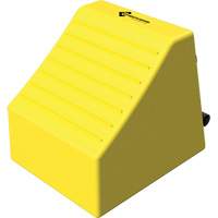 Checkers Safety Heavy-Duty Ultra Class Mining Wheel Chock, HDPE, Yellow, 14-1/2" W x 17-1/2" D x 16" H OSI Industrial Sales