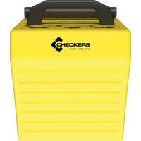 Checkers Safety Heavy-Duty Ultra Class Mining Wheel Chock, HDPE, Yellow, 14-1/2" W x 17-1/2" D x 16" H OSI Industrial Sales