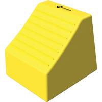 Checkers Safety Heavy-Duty Ultra Class Mining Wheel Chock without Bracket, HDPE, Yellow, 14-1/2" W x 17-1/2" D x 16" H OSI Industrial Sales