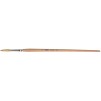 Pure White Bristle Round Marking Paint Brush, 9/32" Brush Width, White China, Wood Handle OSI Industrial Sales