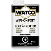 Watco&reg; Wipe-on Poly Stain, 473 ml, Clear, Gloss OSI Industrial Sales
