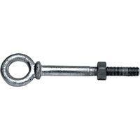 Eye Bolts, 3/8" Dia., 2-1/2" L, Galvanized, 1200 lbs. (0.6 tons) Capacity OSI Industrial Sales