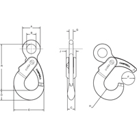 Alloy Steel Eye-Type Self-Locking Hooks OSI Industrial Sales