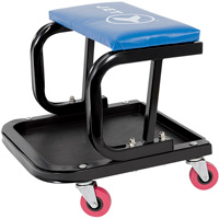 JMS-641A Mechanic's Roller Seat, Vinyl, Blue, 300 lbs. Capacity OSI Industrial Sales