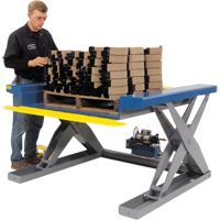 Hydraulic Floor-Height Scissor Lift Tables, Steel, 2000 lbs. Capacity OSI Industrial Sales
