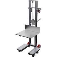 Empileur &agrave; plateforme, M&eacute;canisme Treuil manuel, Capacit&eacute; de 400 lb, Levage max de 60" OSI Industrial Sales