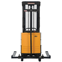 Fork Lift Stacker, Electric Operated, 2000 lbs. Capacity, 118" Max Lift OSI Industrial Sales