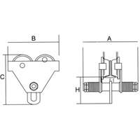 Chariot r&eacute;glable avec plaques de s&eacute;curit&eacute;, 1000 lb (0,5 tonne) OSI Industrial Sales