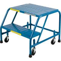 Escabeau roulant certifi&eacute; par la CSA, 2 marches, Largeur de la marche 22", Hauteur de la plateforme 19", Acier OSI Industrial Sales