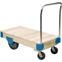 Platform Trucks - All Wood Deck Platform Trucks, 48" L x 24" W, 3000 lbs. Capacity, Nylon Casters OSI Industrial Sales