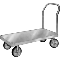 Diable en aluminium, 24" la x 36" lo, 2000 lb cap, Roues Caoutchouc OSI Industrial Sales