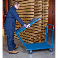 Chariots &agrave; tablettes/plateforme, Acier, 24" la x 36" p x 40" h, Capacit&eacute; de la plateforme 1300 lb OSI Industrial Sales