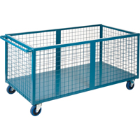 Wire Mesh Box Truck, Steel, 63" L x 30" W x 31.5" H, 25 cu. Ft. Volume, 1200 lbs. Capacity OSI Industrial Sales