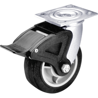 Total Locking Caster, Swivel with Brake, 6" (152.4 mm), Rubber, 450 lbs. (204 kg.) OSI Industrial Sales