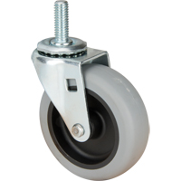Stem Caster, Swivel, 3" (76 mm) Dia., 80 lbs. (36 kg.) Capacity OSI Industrial Sales