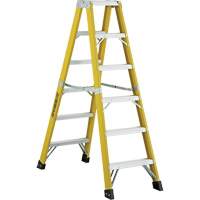 6600 Series Industrial Heavy-Duty 2-Way Stepladders, Fibreglass, 300 lbs. Capacity, 6' OSI Industrial Sales