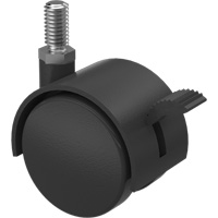 Roulette &agrave; roue double (s&eacute;ries 300/400), Pivotant avec frein, Diam&egrave;tre 2" (51 mm), Capacit&eacute; 75 lb (34 kg) OSI Industrial Sales