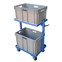 Chariot &agrave; cueillette, Acier, 30-11/16" la x 19-1/4" p, 2 tablettes, Capacit&eacute; 200 lb OSI Industrial Sales