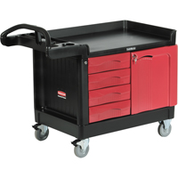 Trademaster Mobile Cabinets & Work Centres, 4 Drawers, 49" L x 26-1/4" W x 38" H, Black OSI Industrial Sales