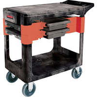 Maintenance Tool Cart, 2 Drawers, 38" L x 19-1/4" W x 33-3/8" H, Black OSI Industrial Sales