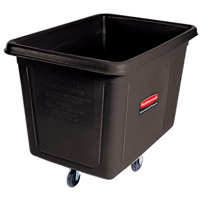 Cube Truck, Black Recycled Plastic, 38" L x 26" W x 28" H, 8 cu. Ft Volume, 300 lbs. Capacity OSI Industrial Sales
