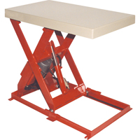 Scissor Lift Table, Steel, 36" L x 20" W, 1100 lbs. Capacity OSI Industrial Sales