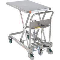 Hydraulic Scissor Lift Table, 31-1/2" L x 19-1/2" W, Stainless Steel, 550 lbs. Capacity OSI Industrial Sales