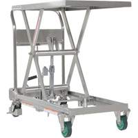 Hydraulic Scissor Lift Table, 31-1/2" L x 19-1/2" W, Stainless Steel, 550 lbs. Capacity OSI Industrial Sales