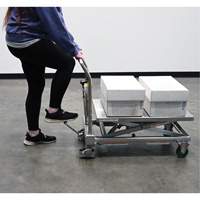 Hydraulic Scissor Lift Table, 31-1/2" L x 19-1/2" W, Stainless Steel, 550 lbs. Capacity OSI Industrial Sales