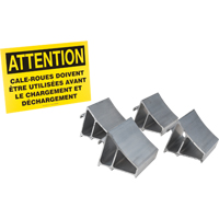 Aluminum Wheel Chock Kit, 7" W x 6" D x 6" H OSI Industrial Sales