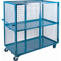 Wire Mesh Truck, 2 Tiers, 63" L x 32" W x 62.5" H, 1200 lbs. Cap. OSI Industrial Sales