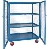 Wire Mesh Truck, 3 Tiers, 51" L x 32" W x 62.5" H, 2400 lbs. Cap. OSI Industrial Sales